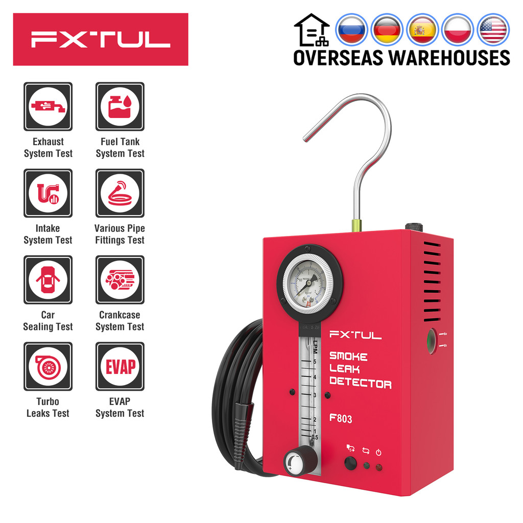 FXTUL F803 Car Smoke Detector EVAP Sealed Pipeline System Leaks Analyzer Tester Auto Leakage Locator
