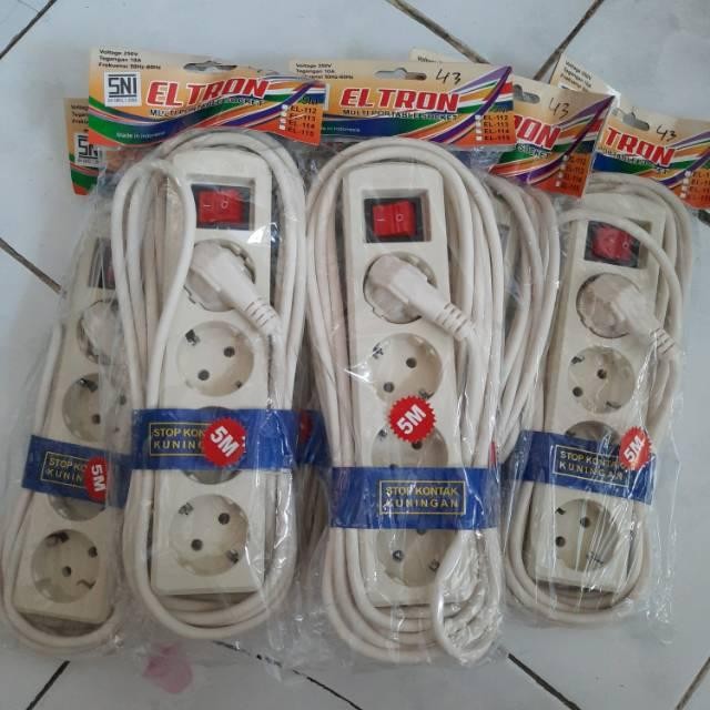 stop kontak terminal listrik 4 lubang 5 meter