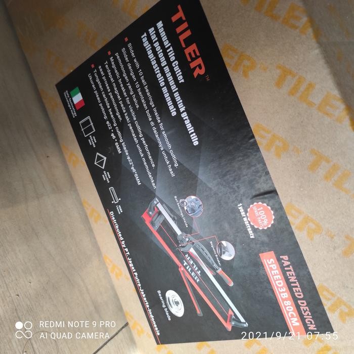

PEMOTONG GERANIT TILE CUTTER 80 MM MERK TILER 8102G-3B ITALY