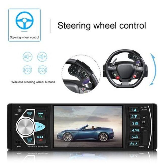 Single Din 4022D LCD 4.1 Inch Monitor Tape Audio Mobil Bonus Remote