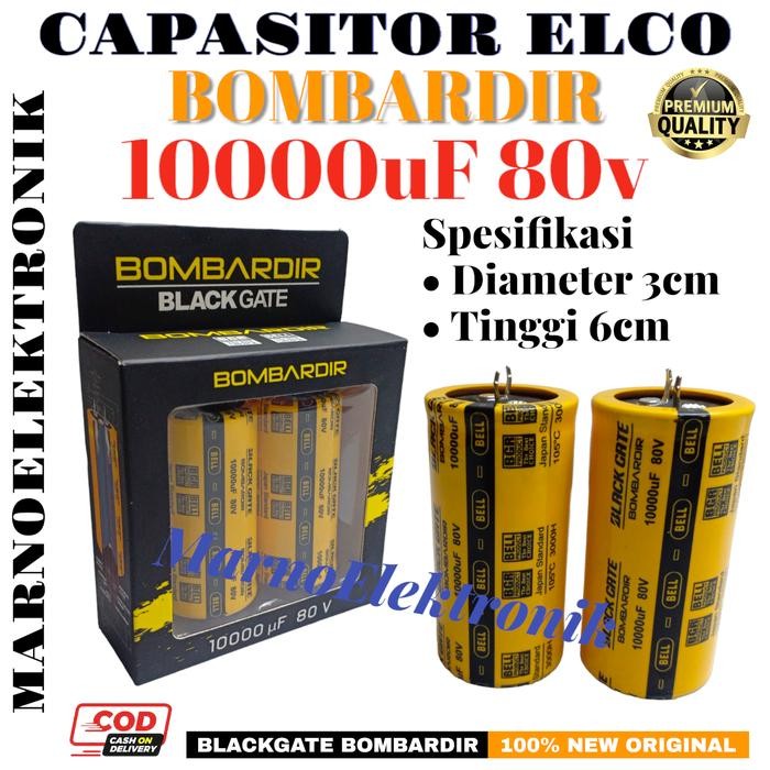 CAPASITOR ELCO BOMBARDIR BELL 10000UF 80V KAPASITOR 10000 UF 80 V ORI