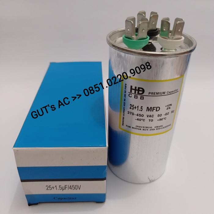 Kapasitor AC 1 PK Kapasitor AC 25 uf 1,5 uf Capasitor AC 25 uf