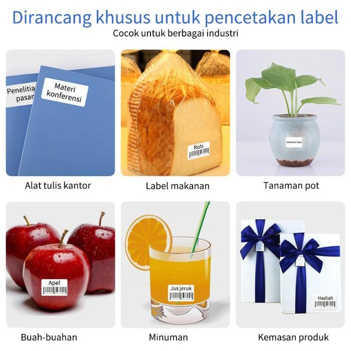 

Kertas Label Putih Polos Khusus Niimbot B1/B21/B3S, Tahan Air Dan Gores, Cetak Barcode Dengan