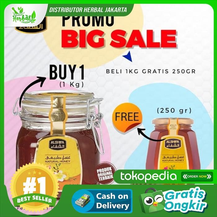 

Madu Arab Alshifa Al-Shifa Paket Promo 1Kg Free 250Gr 100% Original