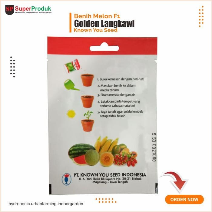 Terang Tani Benih Melon Golden Langkawi Kemasan Urban Farming