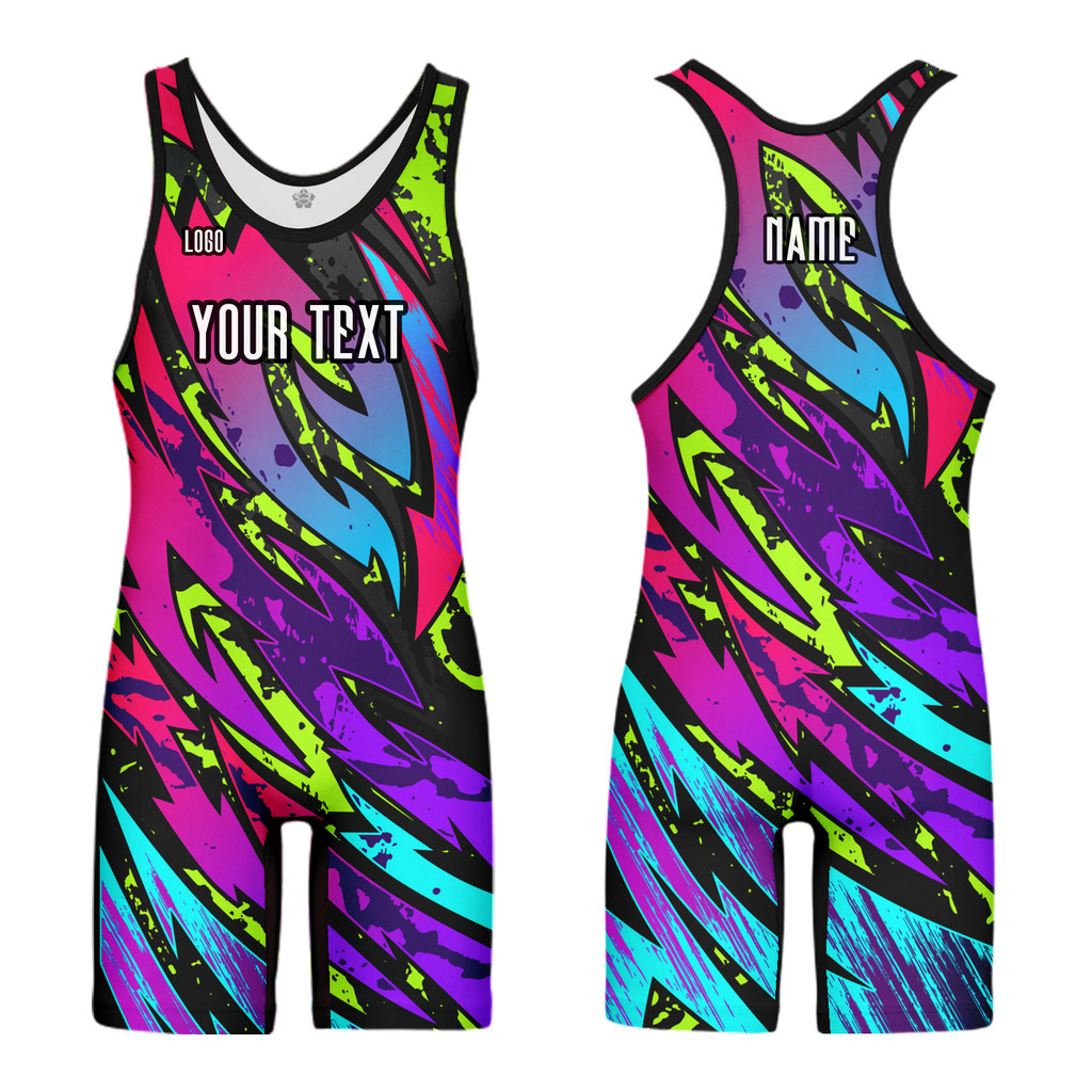 Custom Graffiti Wrestling Singlet Slim Fit Powerlifting Singlet for Men Women Youth Plus Size