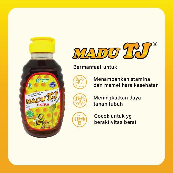 

Madu Tj Super 500Gr-Madu Murni Dengan Tambahan Royal Jelly&Bee Pollen
