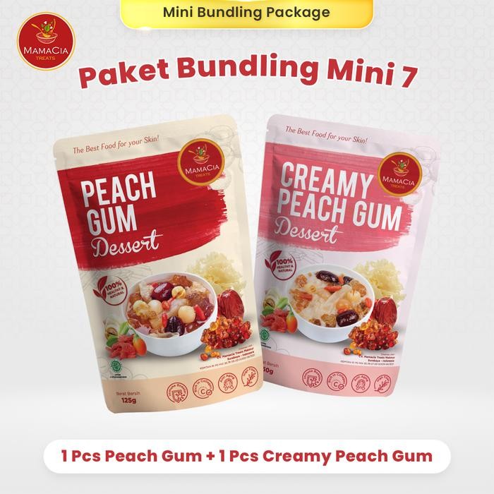 

Mamacia Treats Paket Bundling MINI 7 : Creamy Peach Gum Dessert + PG