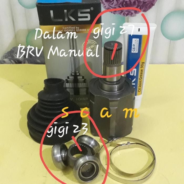 Cv Joint Dalam As Roda Depan As Kopel Honda BRV Manual 2016
