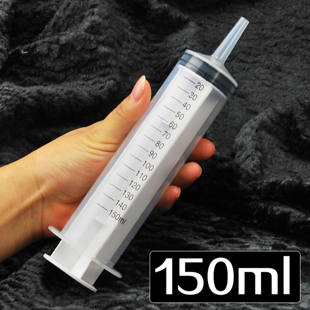 

60-150ml Measuring Syringe Glue Filling Plastic Syringe Nutrient Sterile Without Needle Watering