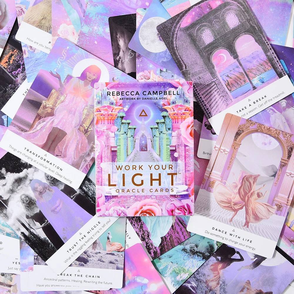 

1Pcs Deck Tarot Work Your Light Oracle Cards Tarot Party Puzzle Board Game Mysterious Divination