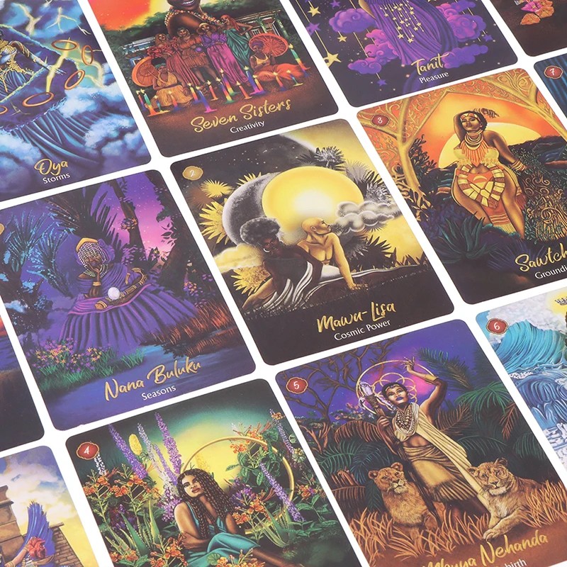

1Pcs Deck Tarot African Goddess Rising Oracle Cards Tarot Prophecy Divination Party Board Games