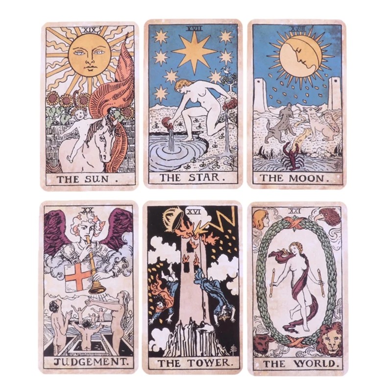 

Tarot Vintage Prophecy Divination Deck Family Party Board Game Beginners Cards Fortune Telling Game