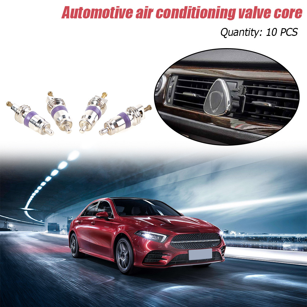 

10Pcs/Set AC R134a Valve Core Automotive Car Air Conditioning Cores Needles Repair Kit Heat