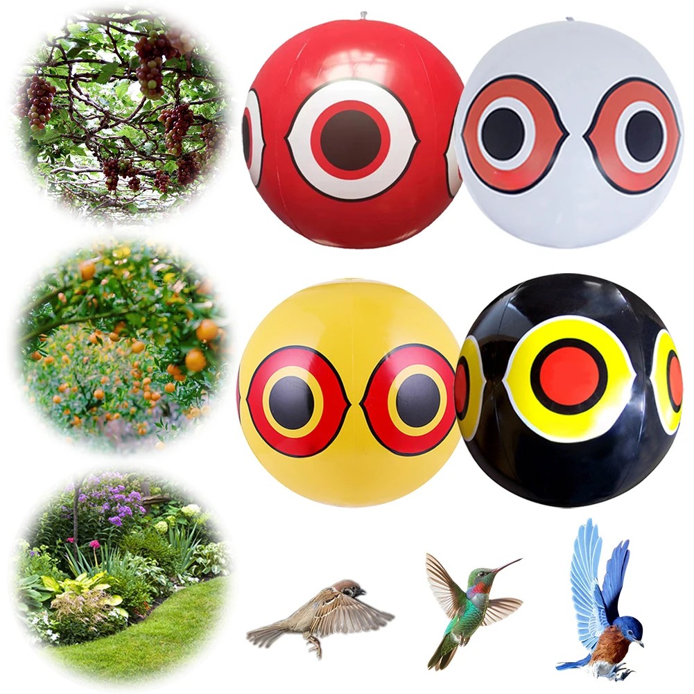 

Outdoor Anti Bird Repellent Balloons Inflatable Scare Eye Balloon 40cm PVC Eyeball Visual Deterrent