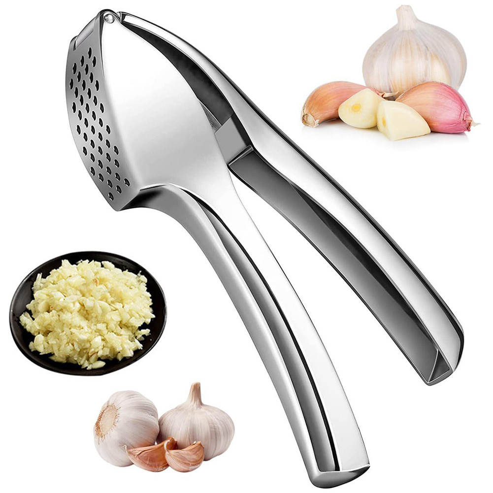 

Garlic Press Stainless Steel Garlic Mincer Garlic Crusher Detachable Easy to Squeeze Clean Kitchen