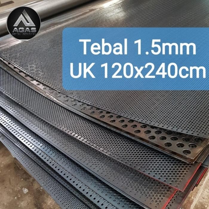 Plat Lubang Besi Carbon Perforated 1.5mm UK 120x240cm