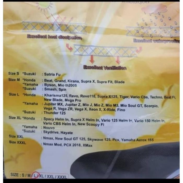 COVER SARUNG COVER JARING PELINDUNG JOK MOTOR HONDA SUPRA GTR
