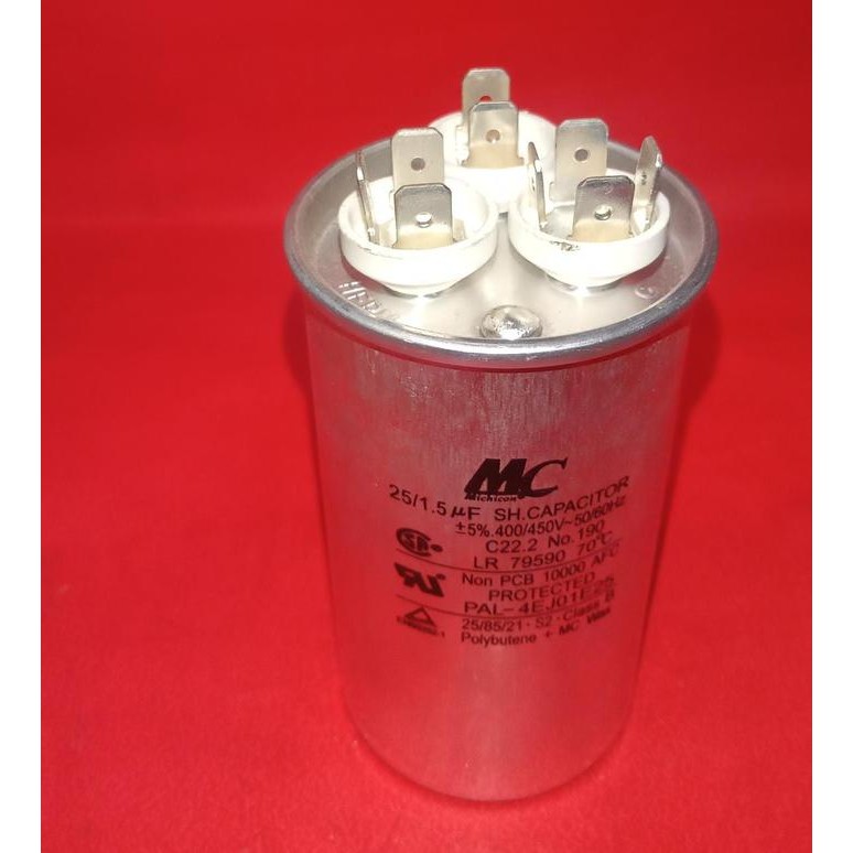 Kapasitor Capasitor Kompressor AC LG 1PK 25 + 1.5mF