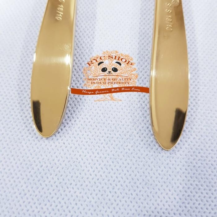 [Allthebest] Sendok Makan Emas & Garpu Makan Emas 18-10 Stainless Steel JAPAN