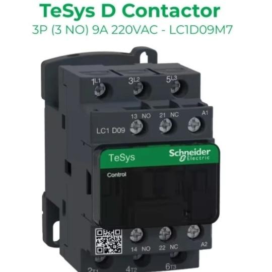 CONTACTOR 3PHASE LC1D09 M7 220VAC ORIGINAL