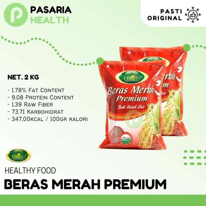 

(Allthebest) Beras Merah Hotel untuk Diet/Diabetes/Kolestrol/Kesehatan Hotel 2kg
