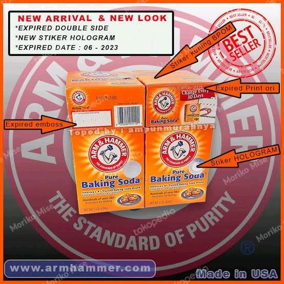 

(Allthebest) arm & hammer baking soda pure 2,26 kg / soda kue asli USA 2 kg