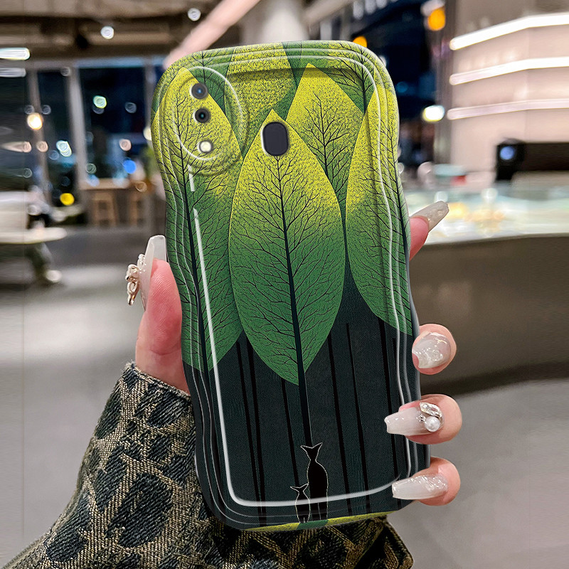 Casing Hp Untuk Samsung Galaxy A20 A30 A20s A21s M10s M20 Case Krim gelombang Softcase Silikon Kesin