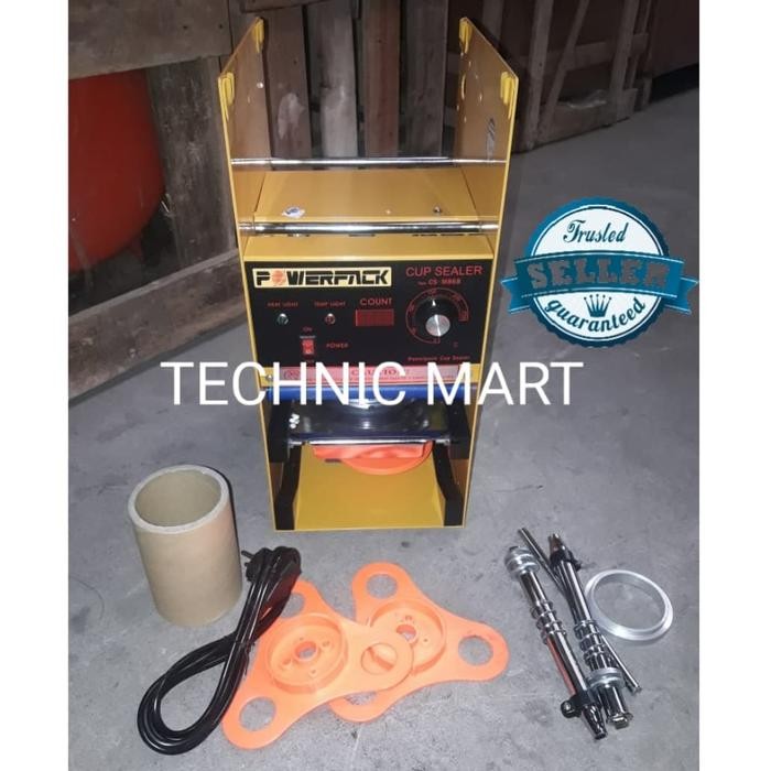 New Cup Sealer Manual Digital Counter Powerpack + Roll Plastik