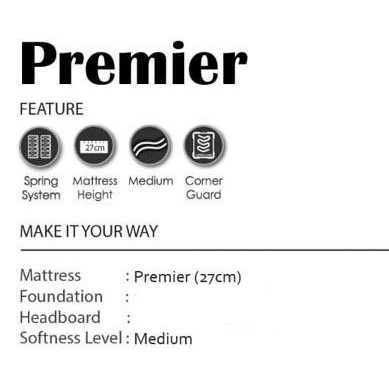 Kasur Mattras Spring Bed Central Deluxe Queen 180x200cm