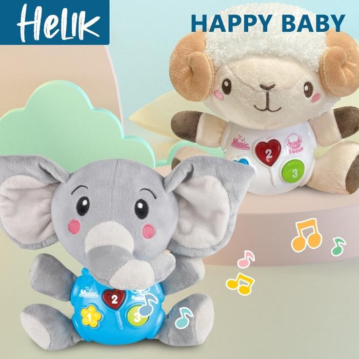 Mainan Boneka Binatang Animal Dinosaurus Gajah Domba Lucu Lembut untuk Bayi Balita Batita