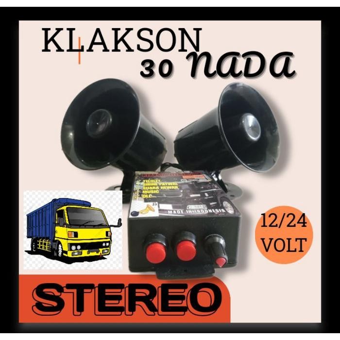 (Allthebest) klakson telolet 12 volt 24 volt elektronik klakson mobil motor
