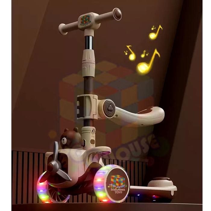 Skuter Anak Roda 3/Skuter Anak Lipat Luar/Skuter Mainan Anak/Laki Laki dan Perempuan/Mainan Edukasi