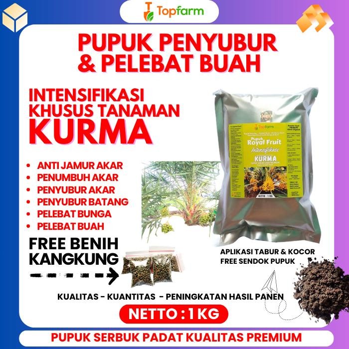 Pupuk Kurma Serbuk - Pupuk Khusus Pohon Kurma / Pupuk Penyubur Tanaman Kurma / Pelebat Buah Kurma /
