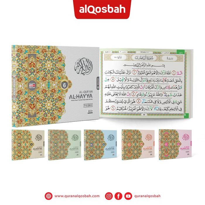 

Al Quran Al Hayya TULISAN JUMBO Isi 6 Jilid Tajwid Terjemah Ukuran A5 KHOT BESAR Per 5 Juz Penerbit