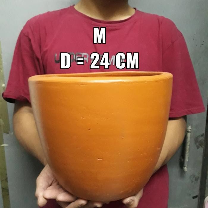 JTTOP" POT GERABAH GUCI JUMBO, POT TANAH LIAT BESAR, KHUSUS GO JEK