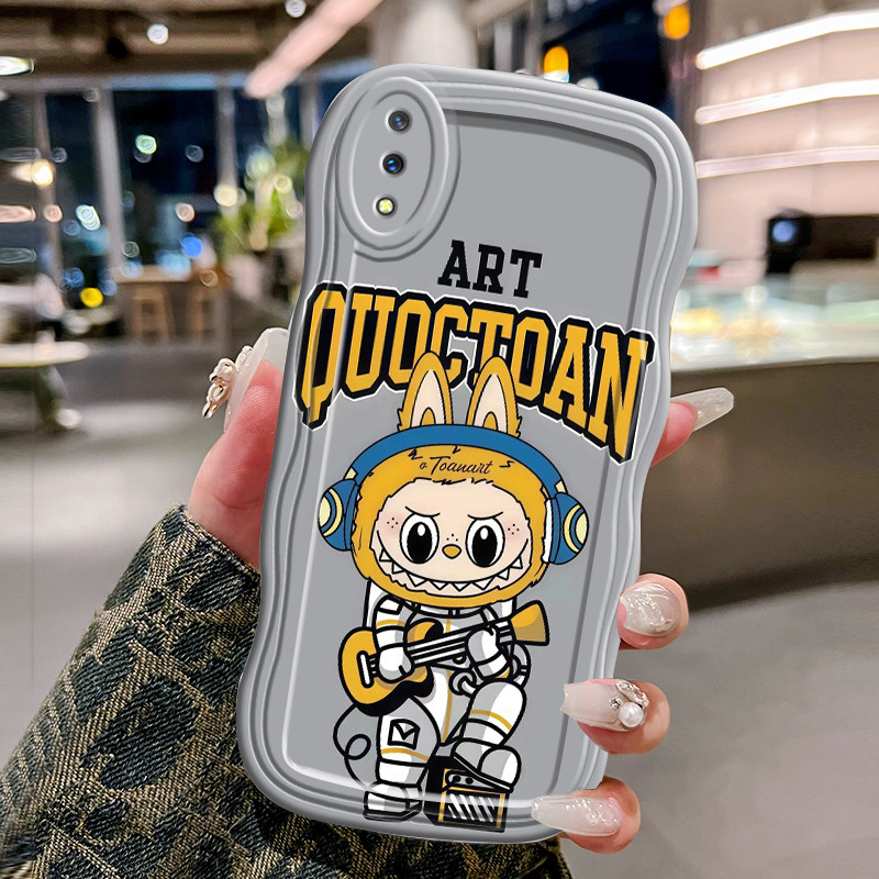 Casing Hp Untuk VIVO V11 V11 Pro Case Krim gelombang Softcase Silikon Kesing Boneka gitar Cesing Kas