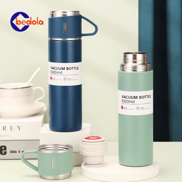 Bedola Set Termos Vacuum Sultan Dan Cangkir Stainless Premium 500 Ml