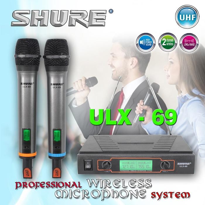Mic Wireless ULX 69 / Microphone Double Wireless SHURE ULX - 69