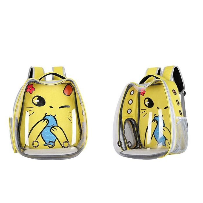 Pet Carrier Astronot Motif Telinga Kucing Lucu Pet Cargo untuk Anjing dan Kucing anjing & kucing