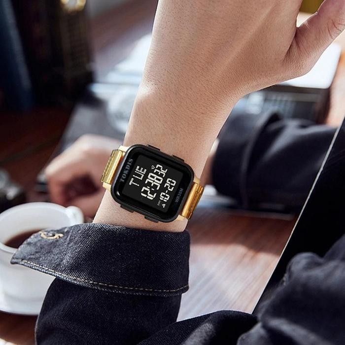Stok Terakhir  Terlaris Jam Tangan Pria Dan Wanita Tokdis 2575 Rantai Digital Original Water