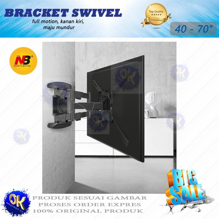 Terbaik North Bayou P5 32-60 Inch Bracket Braket Tv Led Lcd Uhd