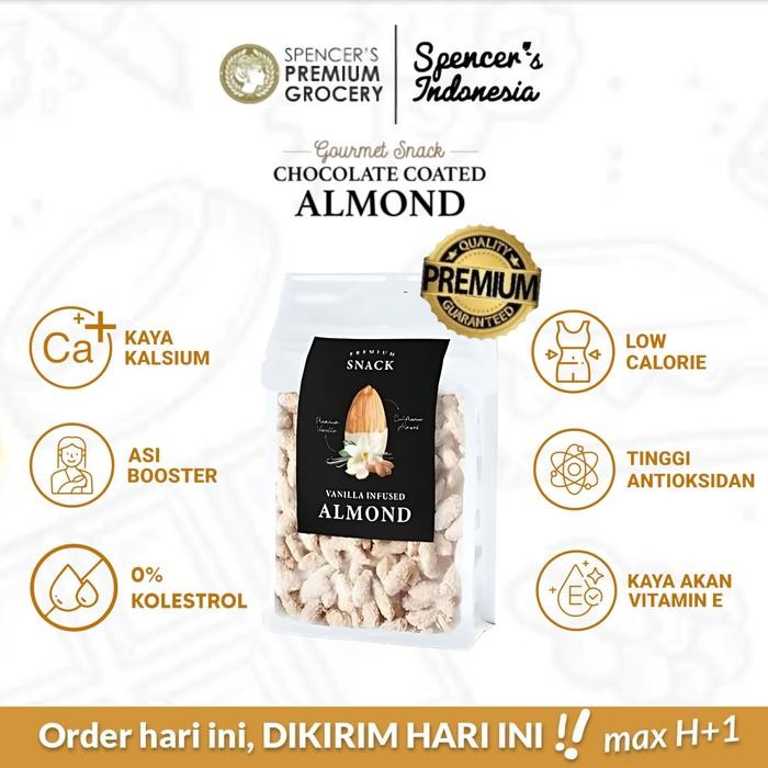 

Spencer'S Vanilla Infused Almond Snack (200Gr) - Kacang Almond Rasa Vanilla