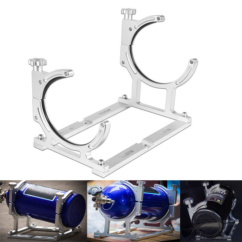 New 7 Inch Nitrous Oxide Nos Billet Aluminum Single Bottle Holder Bracket Fit for 10-15 pound nitrou