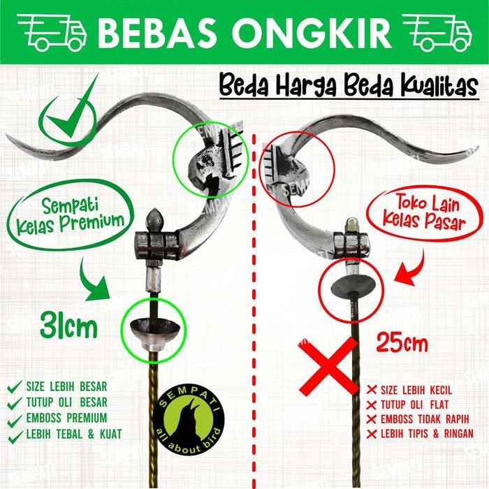 GANTUNGAN LIPAT REPLIKA RADJA ALUMUNIUM SANGKAR BURUNG MURAI KOTAK