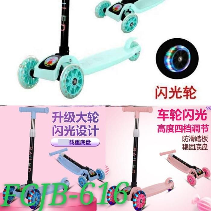 Scooter otopet anak roda rem lipat nyala fun bike sepeda skuter