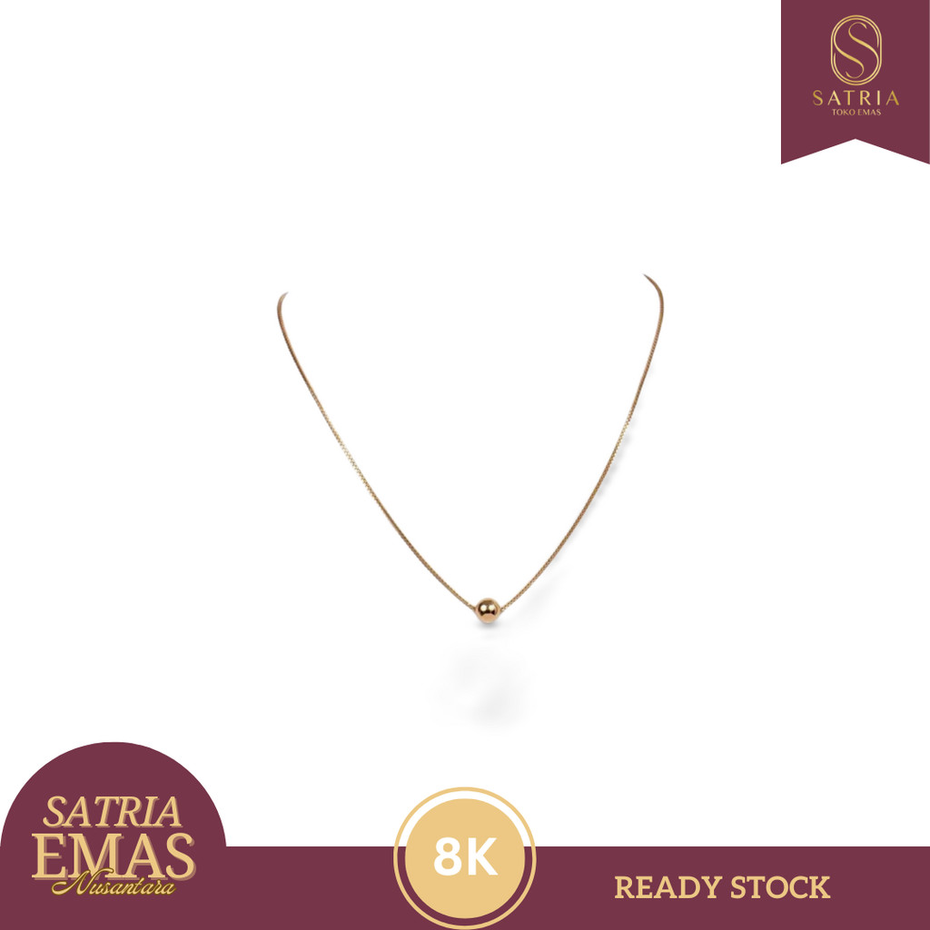 KALUNG EMAS ANAK LIONTIN BULAT GOLD 8K Satria Emas Nusantara