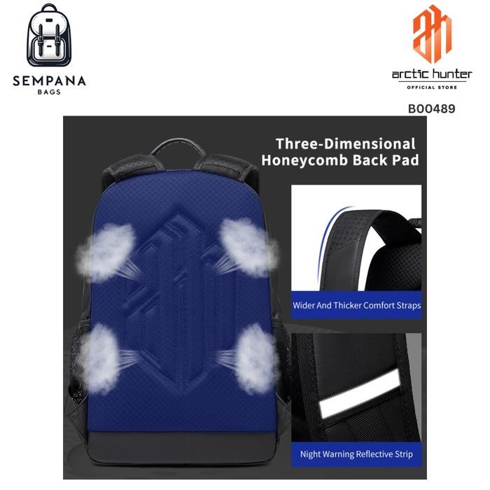 ARCTIC HUNTER B00489 Tas Ransel / Laptop Backpack Unisex GREY