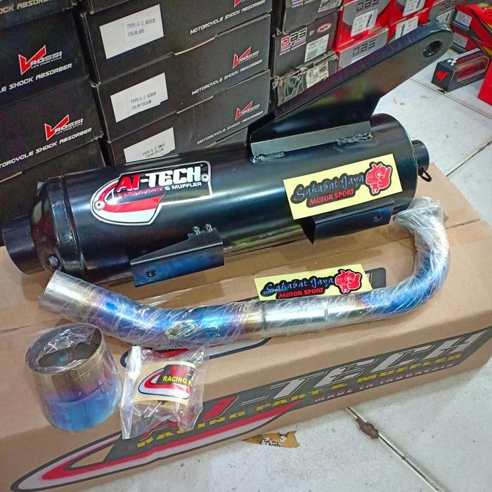 Knalpot Tsukigi Ai-Tech Rainbow Blue Mio M3 Mio z Fino Fi125 Non Embos