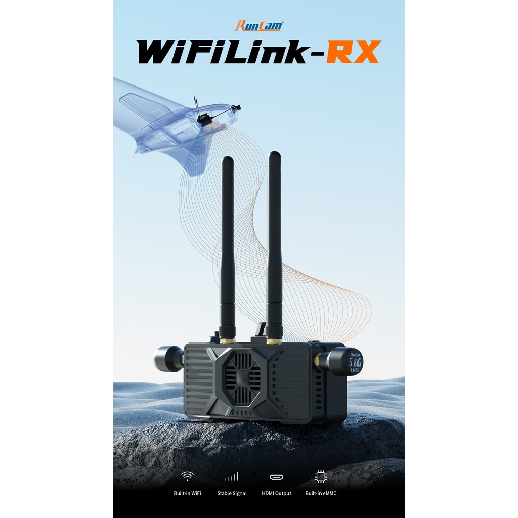 RunCam WiFiLink-RX Digital HD Video Receiver VRX FPV System OpenIPC for RC Drones
